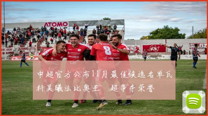 中超官方公布11月最佳候选名单瓦科吴曦法比奥王燊超争夺荣誉
